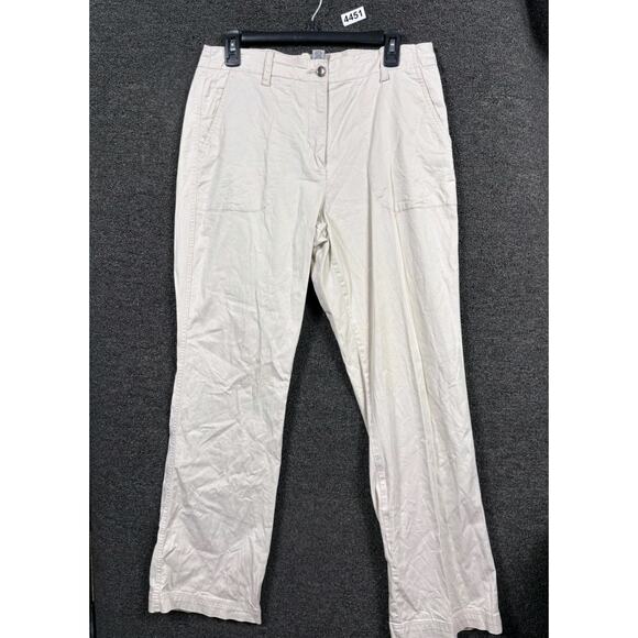 Chico's Platinum Jeans Womens Size 2 US 12 Beige Straight Leg Denim Stretch - Picture 1 of 7